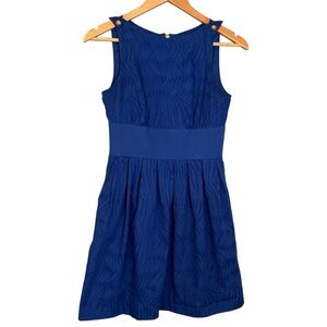 Armani Exchange Cobalt Blue Sleeveless Mini A Line Dress‎ Sz 2 Party Cocktail